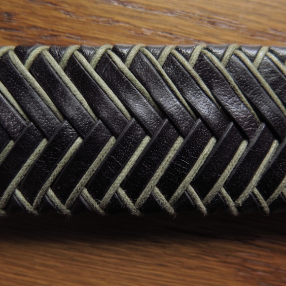 Tommy Bahama Black Leather Braided (40) NEW 🌴 - Picture 7 of 7